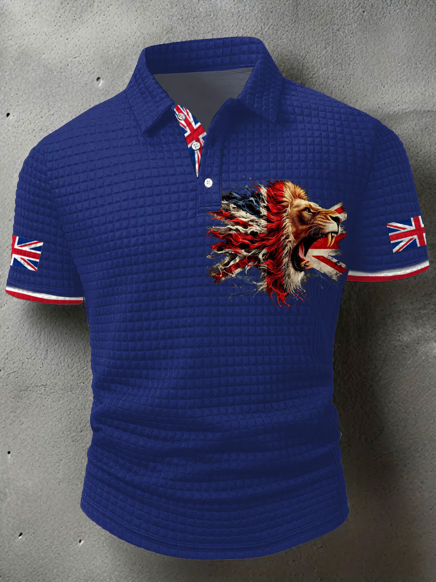 Men's UK Flag Printed Casual Tops