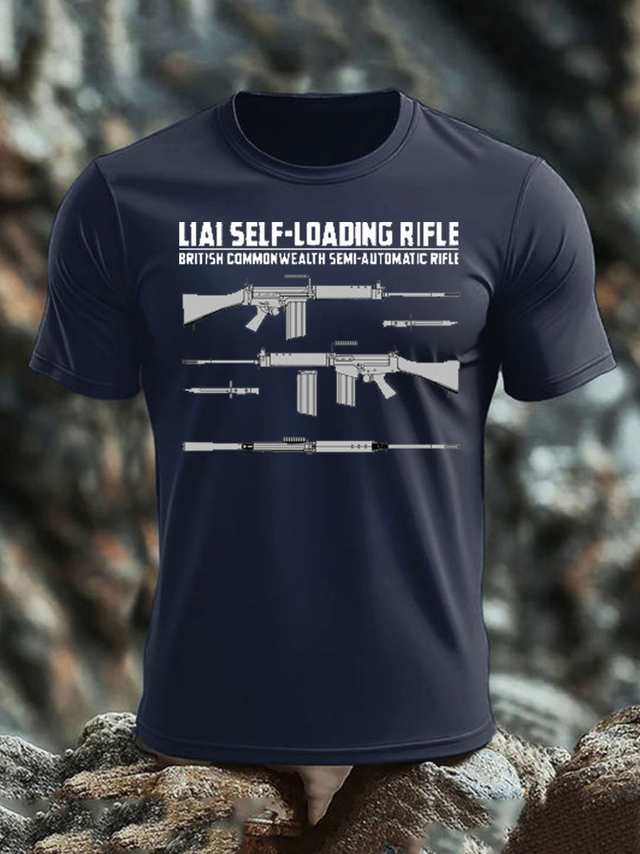 Men's British Veteran imitation cotton short-sleeved T-shirt