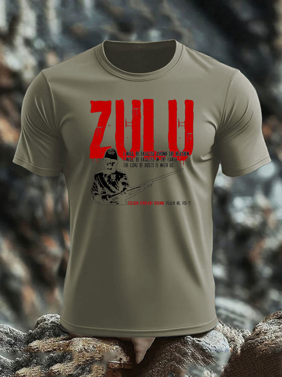 Men's British Veteran imitation cotton short-sleeved T-shirt