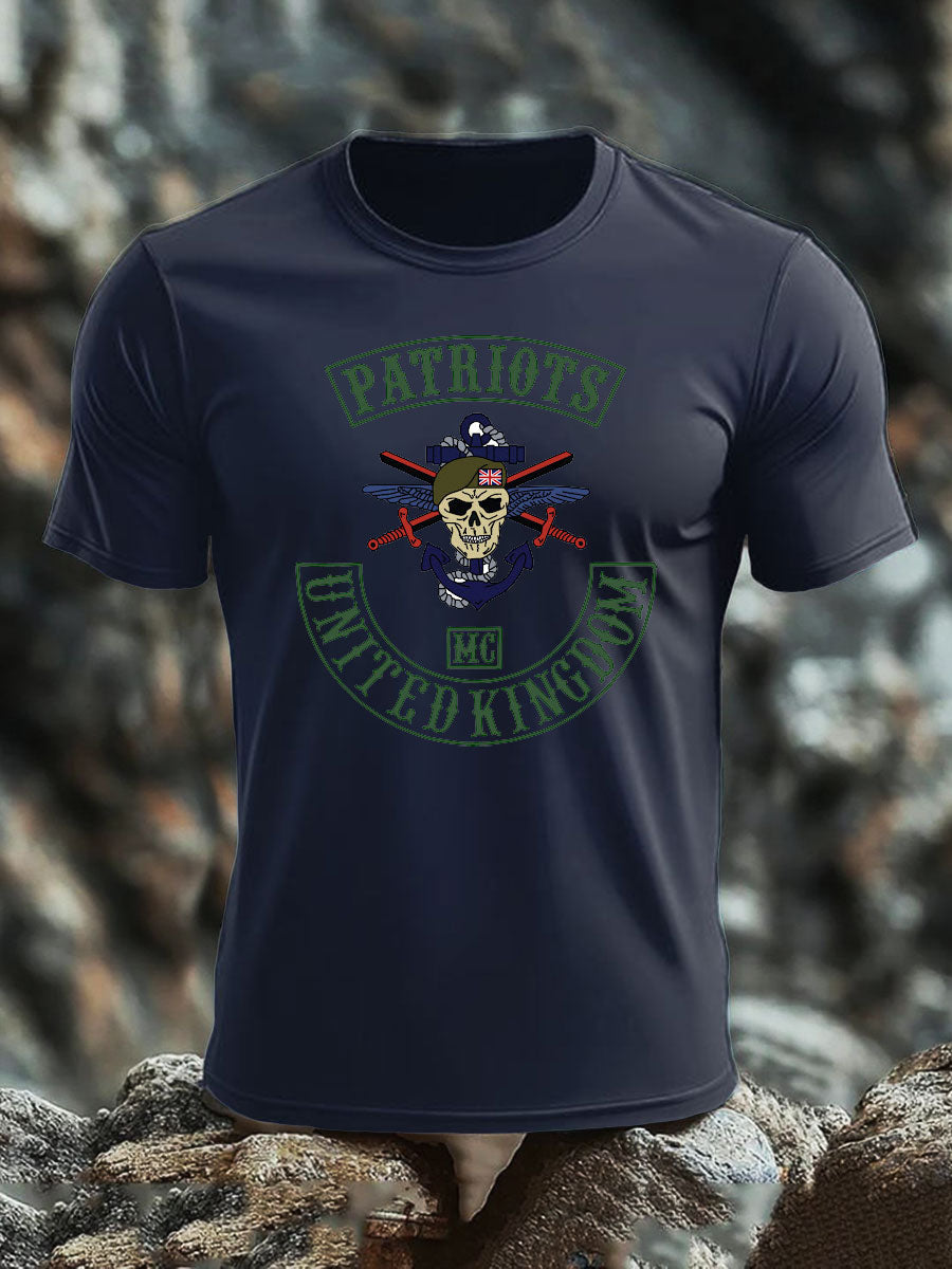 Men's British Veteran imitation cotton short-sleeved T-shirt