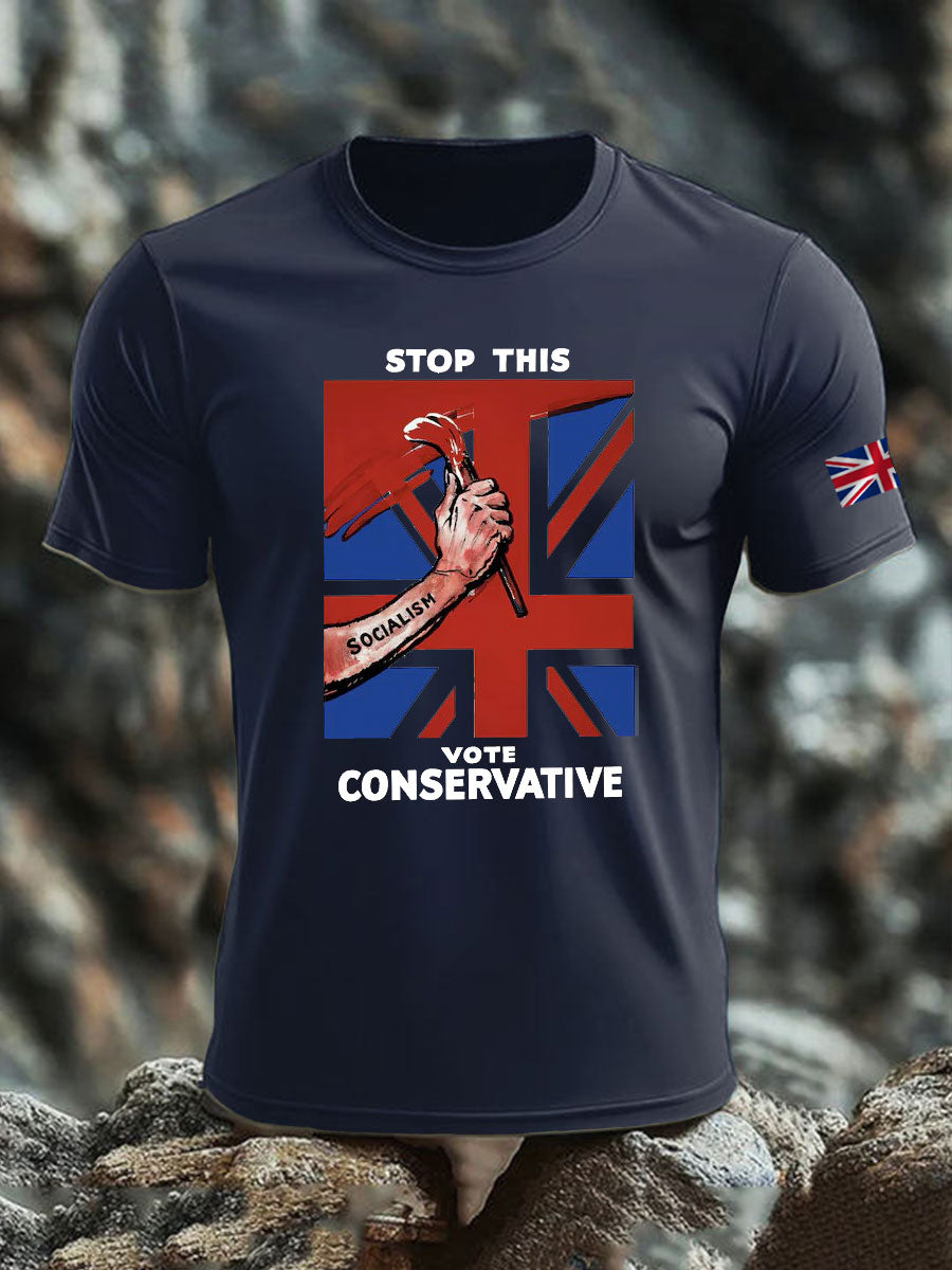 Men's Stop this Vote Conservative imitation cotton short-sleeved T-shirt