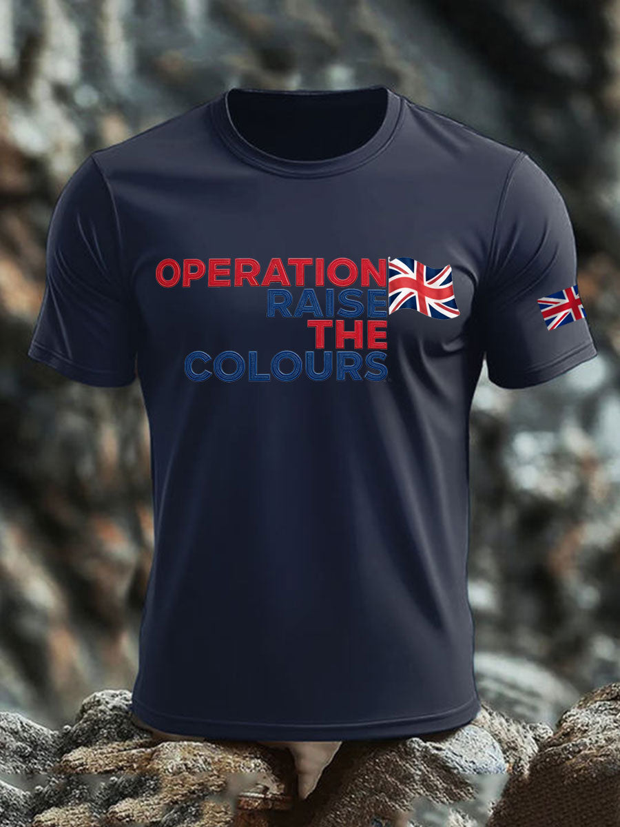 Men's Operation Raise The Colours imitation cotton short-sleeved T-shirt