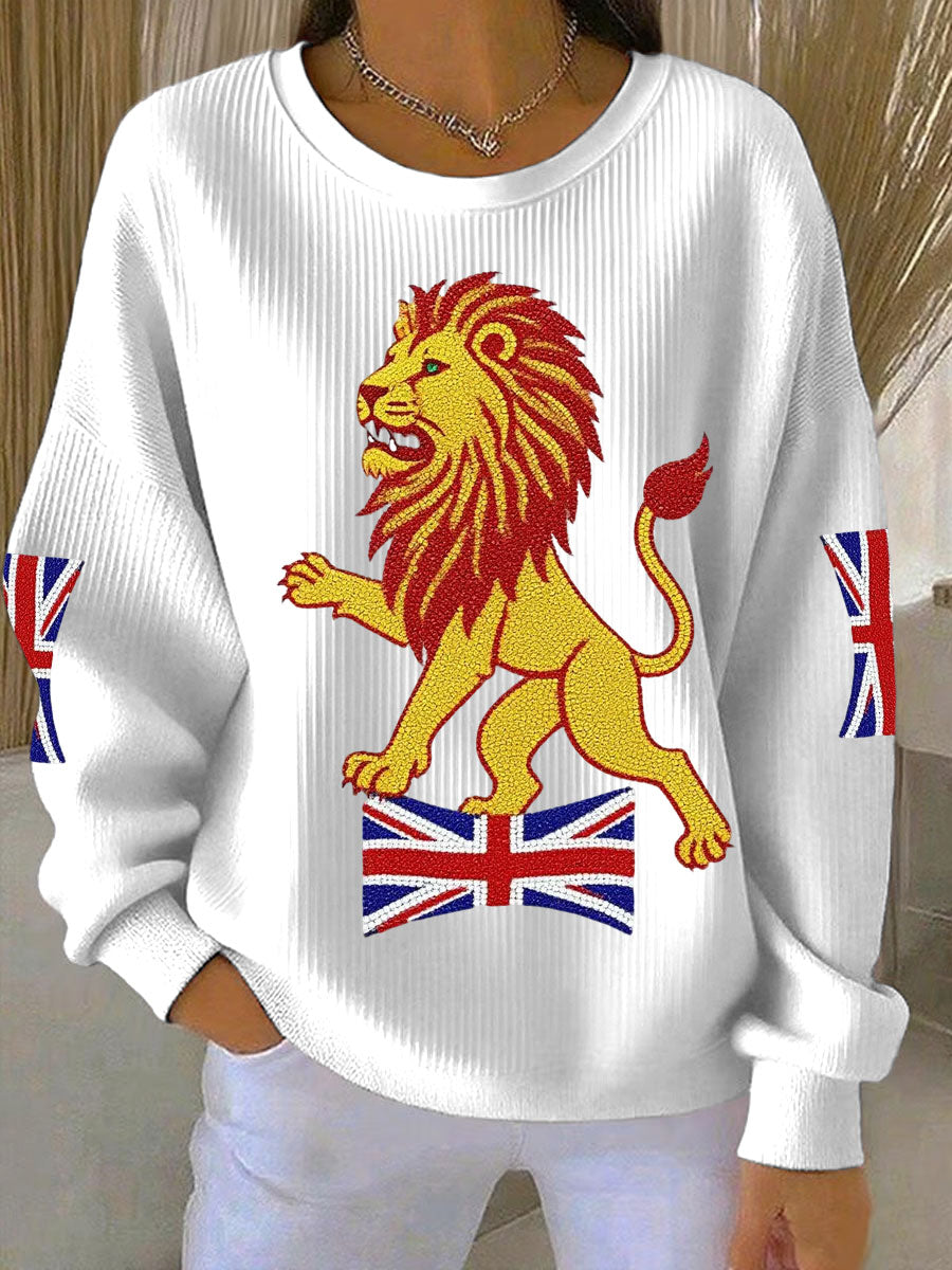 Women's British imitation diamond hot-drilling Printed Printed Tops