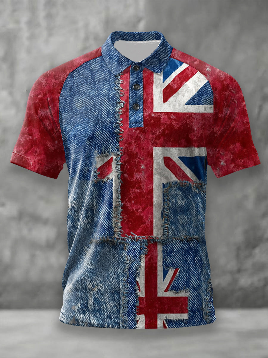 Men's UK Flag Print Casual Shirt