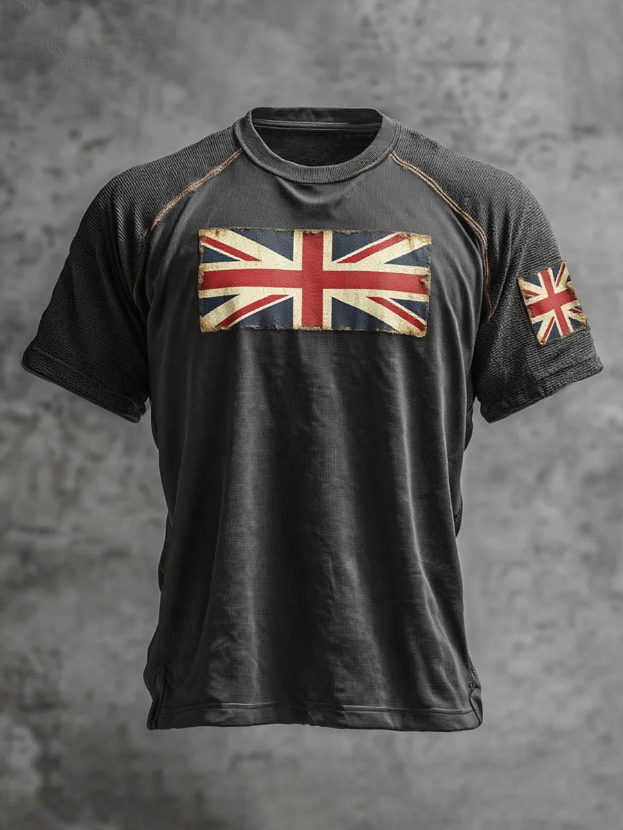 Men's British Flag Printed short sleeve t-shirt