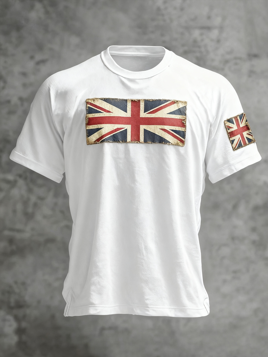 Men's British Flag Printed short sleeve t-shirt