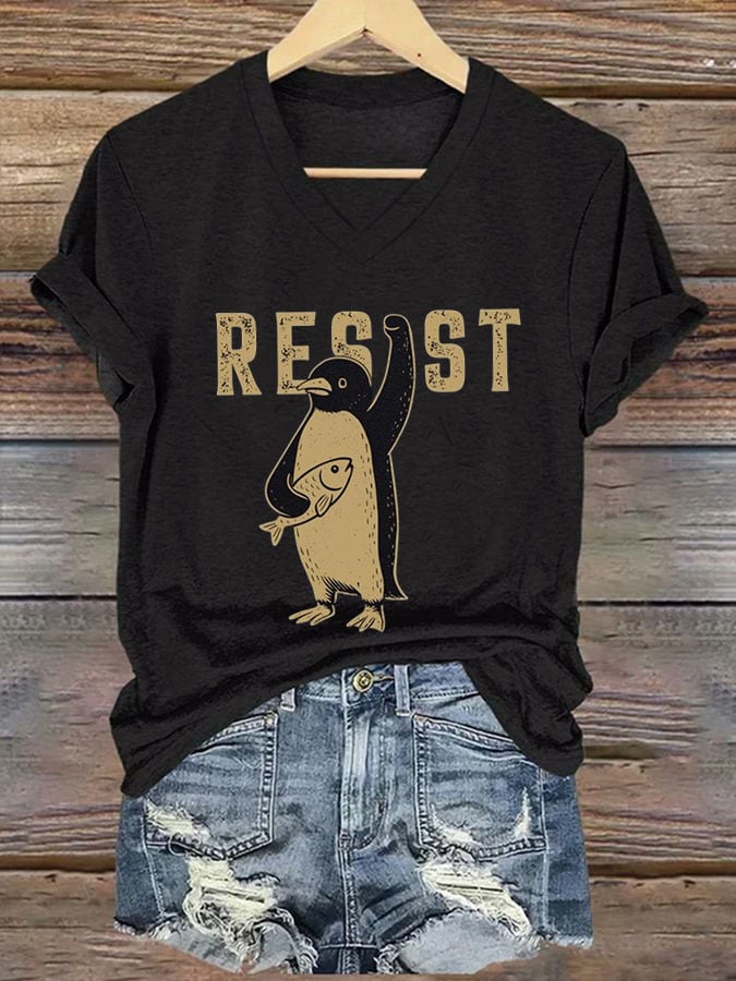 Women's FDT Portland Frog Protest Revolt Machine Print T-Shirt