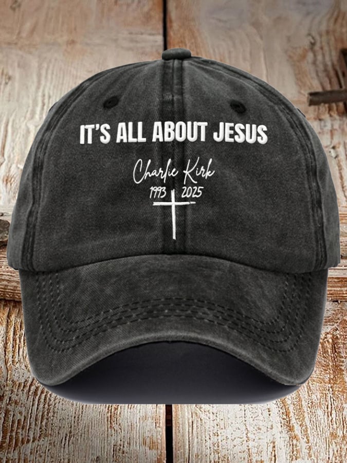Vintage Pray For Him Print Baseball Cap