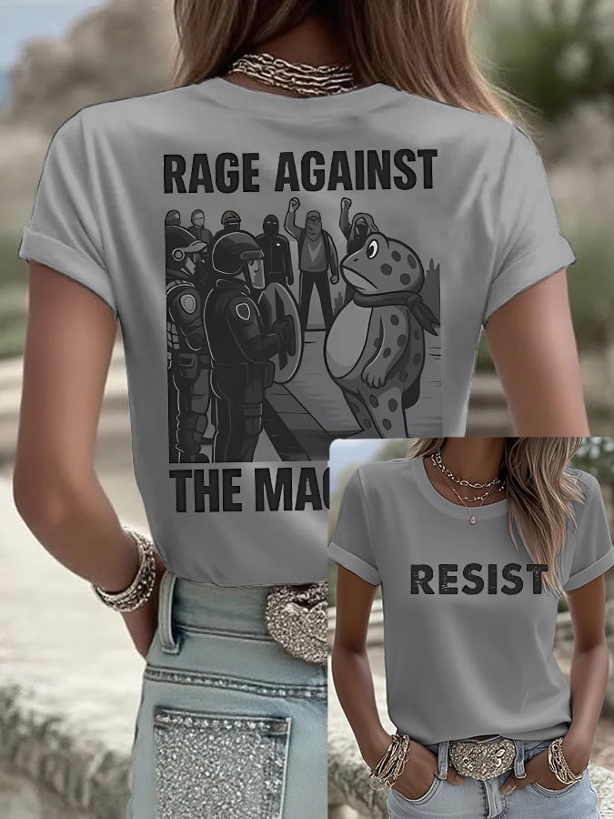 Women's RAGE AGAINST THE MACHINE Graphic Print T-Shirt