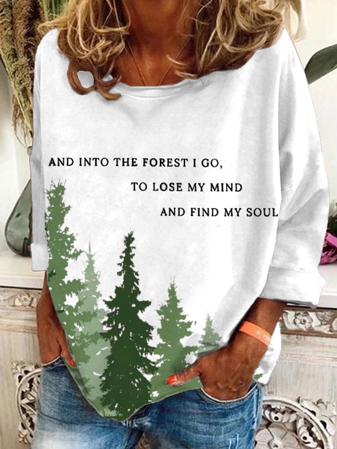 Women's National Park Print Loose Top