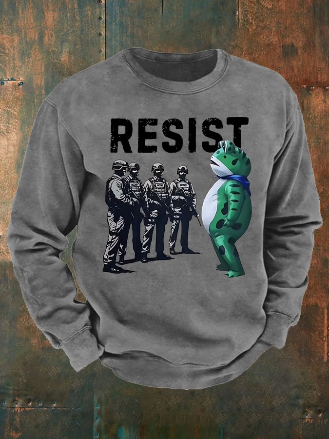 Men's  Portland Frog Resist  print  Casual Sweatshirt