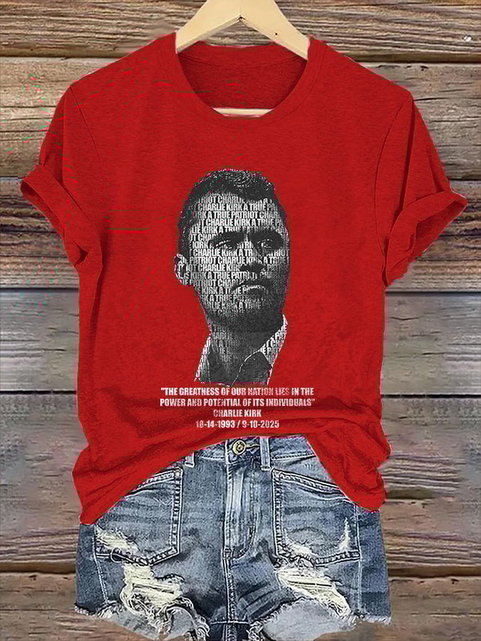 Retro  A True Patriot The Greatness Of Our Nation Lies In The Power And Potential Of Its Individuals Print T-Shirt