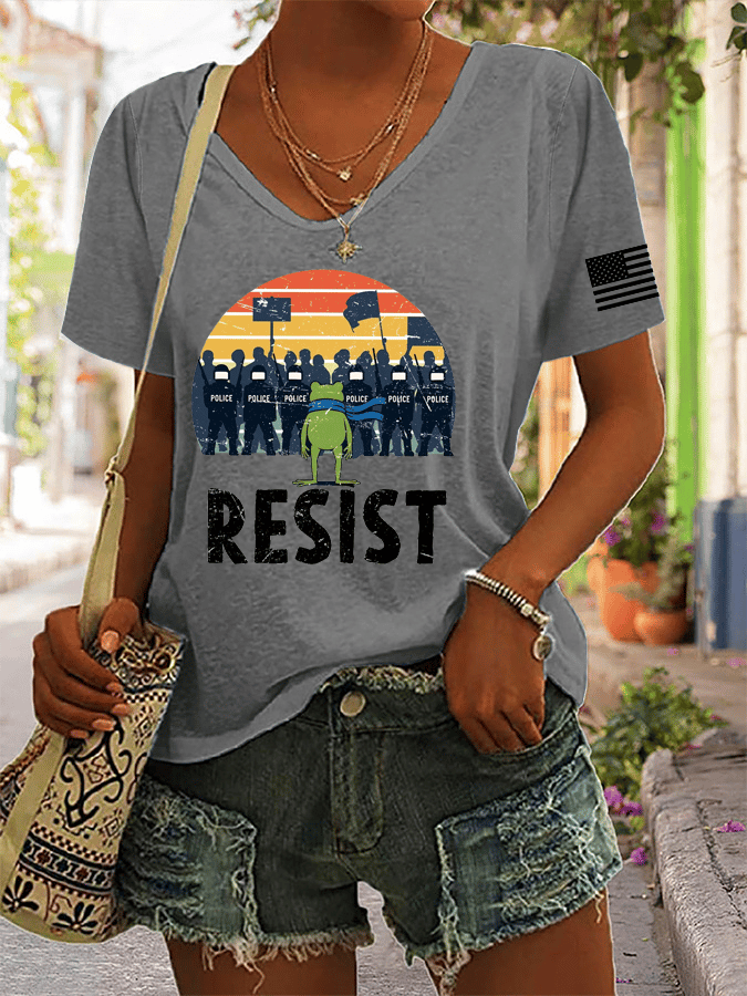 Women's FDT Print V-Neck T-Shirt