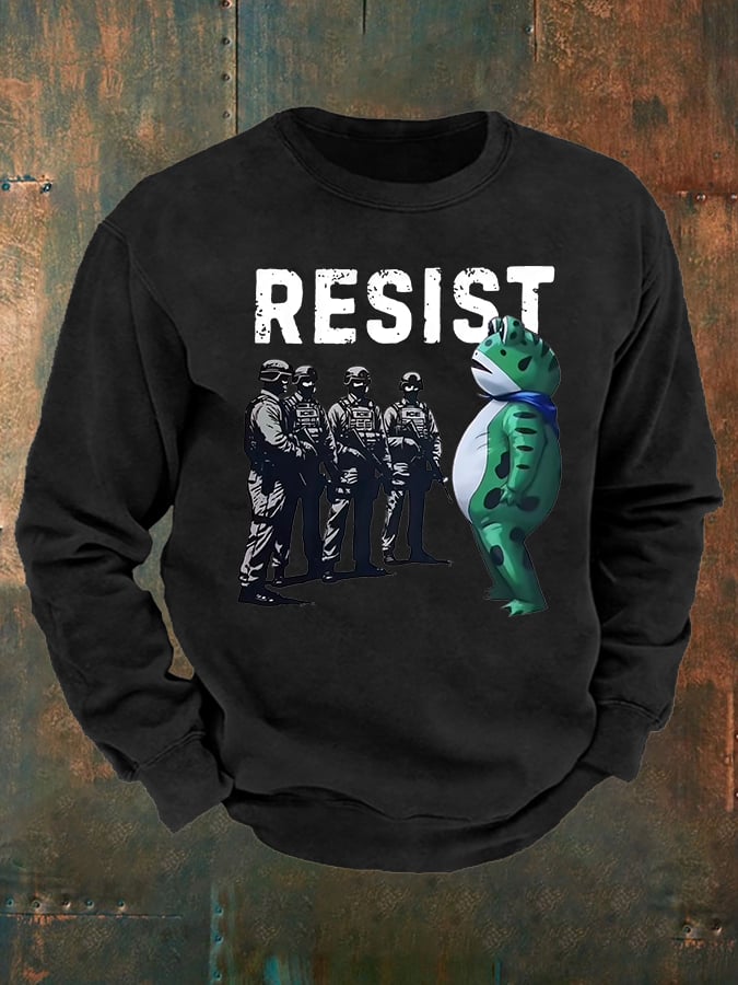 Men's  Portland Frog Resist  print  Casual Sweatshirt