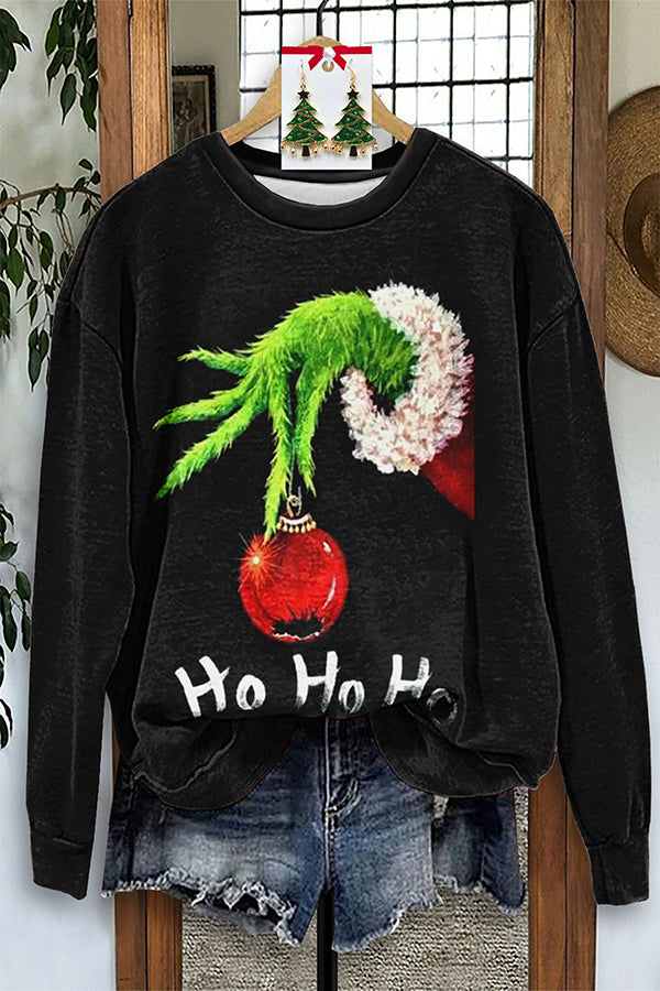 Vintage Grimm Christmas Print Sweatshirt