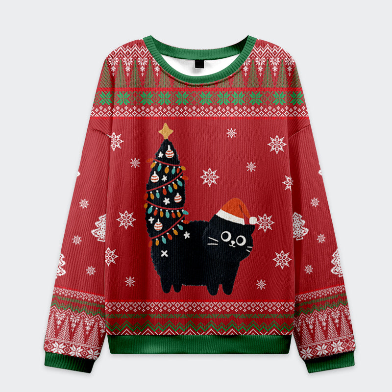 Tokyo-Tiger Purr-fectly Festive: Christmas Cat  Ugly Sweatshirt