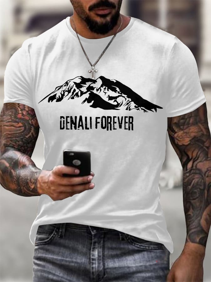 Men's Protect Our National Parks Printed Round Neck T-Shirt
