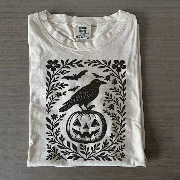 Halloween Crow Pumpkin T-shirt