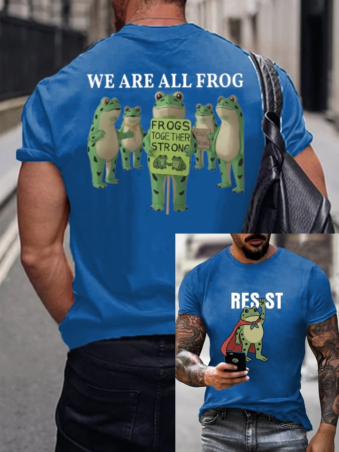 Men's Fdt print short-sleeved T-shirt