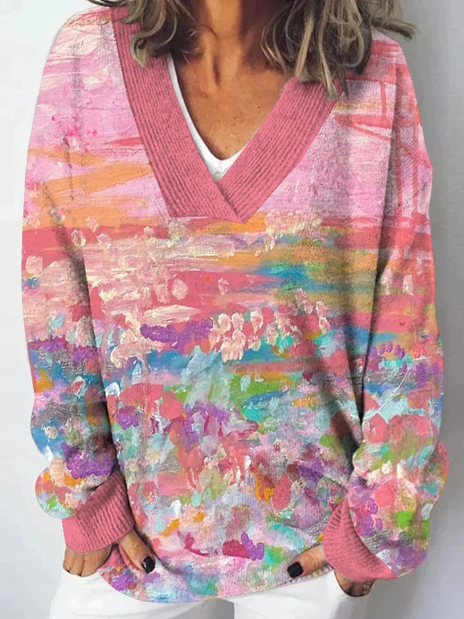 Women's Pink Breast Cancer Pink Canvas Knitted Top