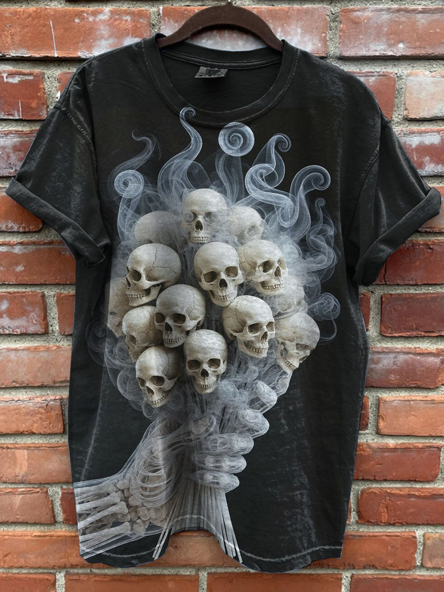 Skull Art Prints Casual T-shirt