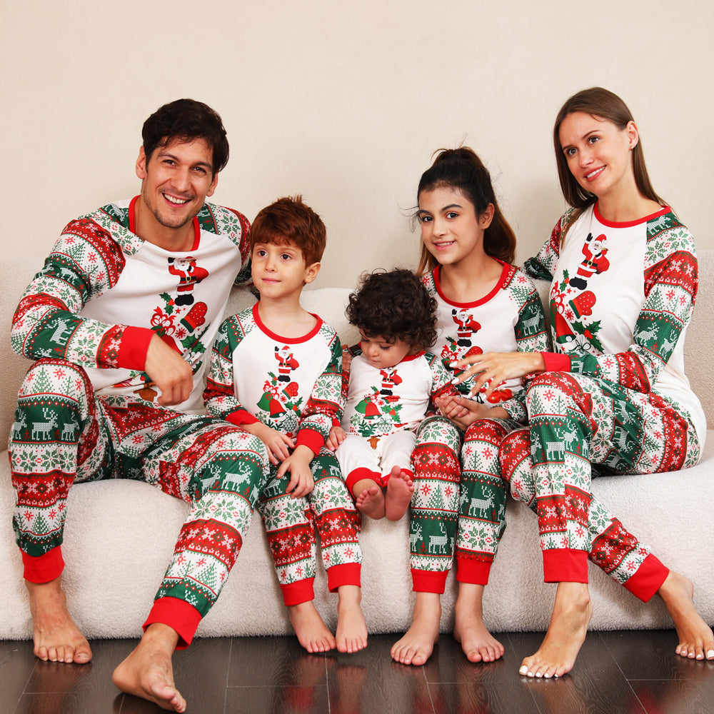 Christmas Elements Matching Family Pajamas (Dog Pajamas Included)