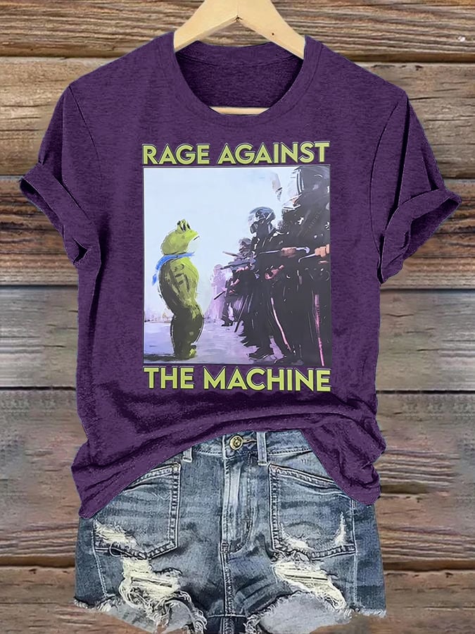 Women's  Portland Frog Art Print T-Shirt