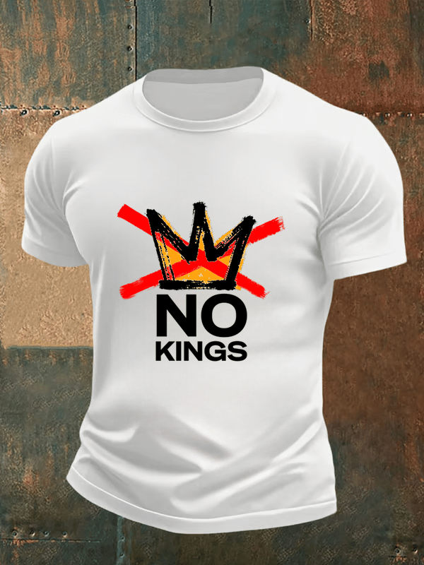 Men's no kings in America print  T-Shirt