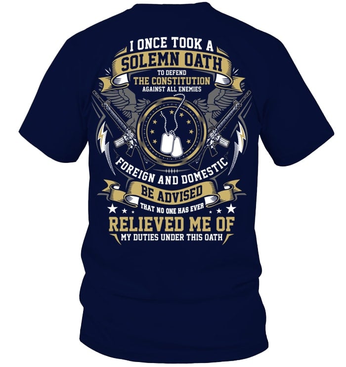 My Duties Under This Oath Pattern Print 100%Cotton  T-Shirt