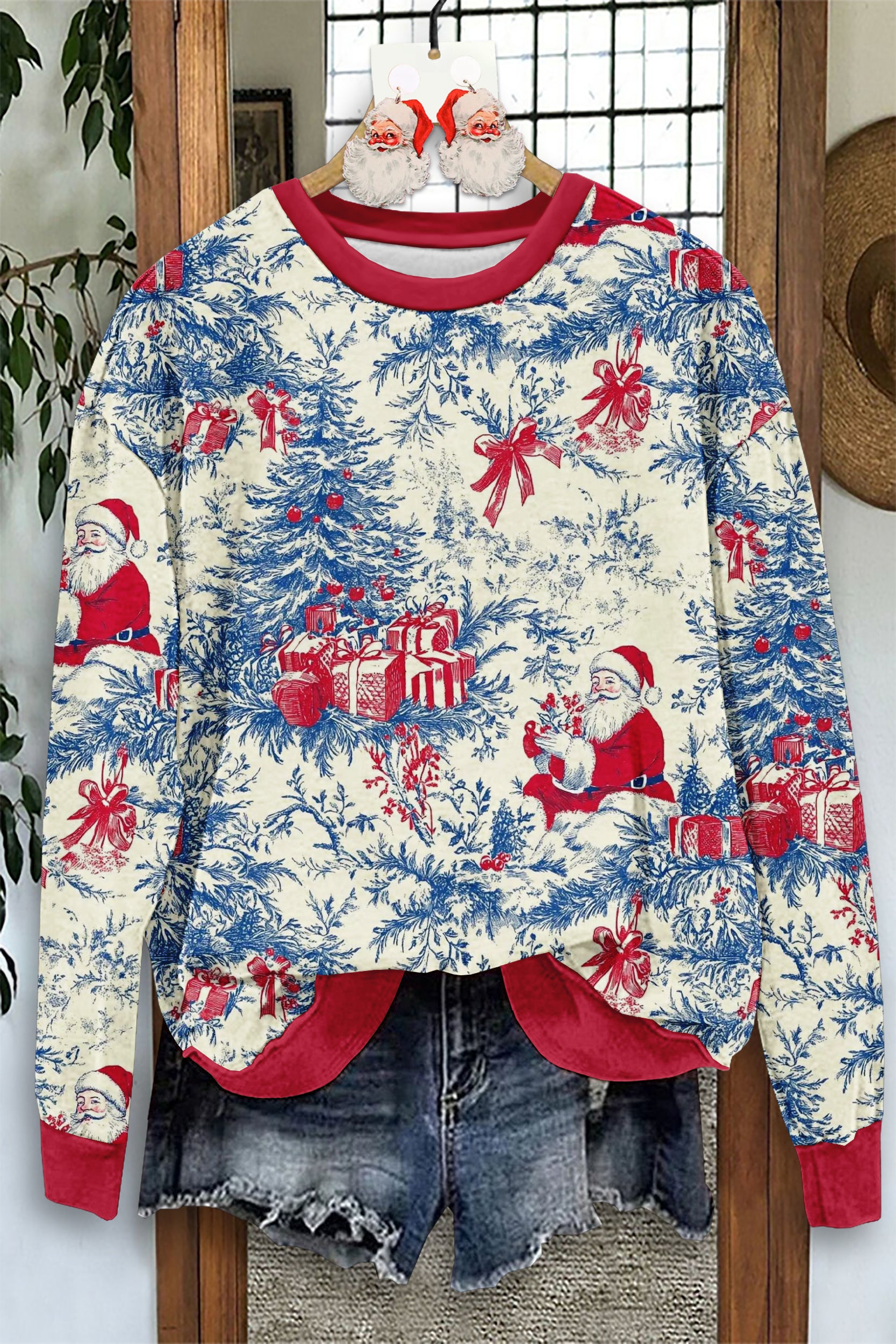 Vintage Christmas Santa Claus Sweatshirt