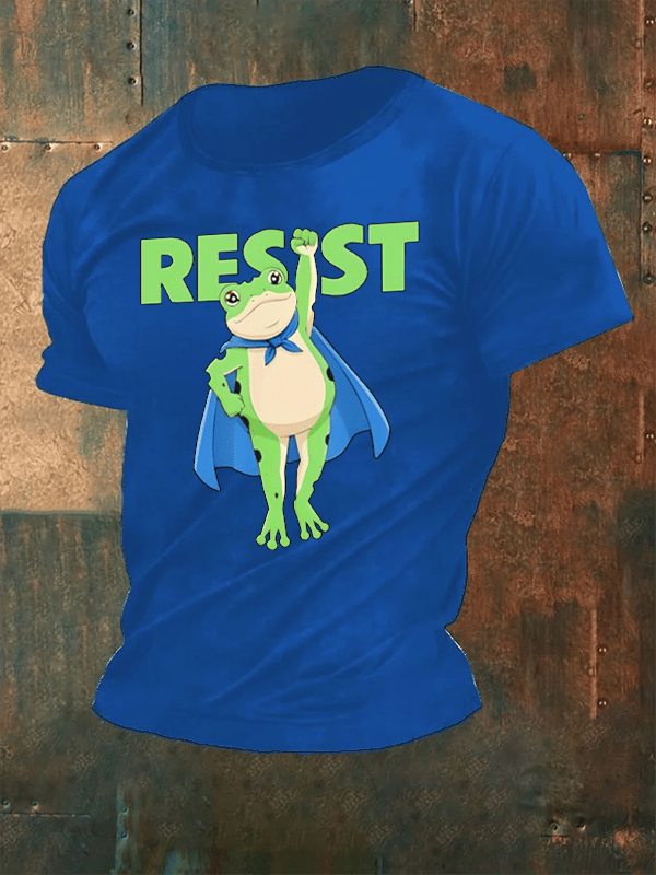 Men's  Portland Frog Art Print Casual T-Shirt