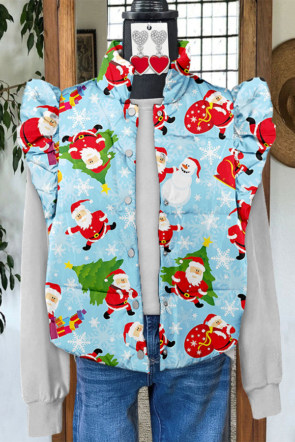 Santa Claus Snowman Padded Vest