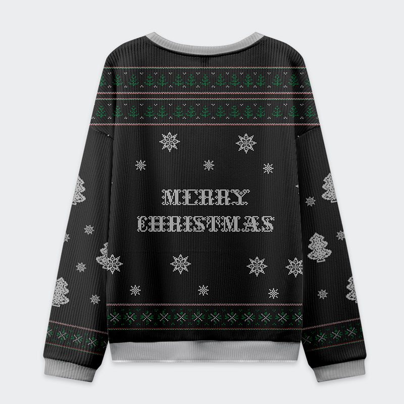 Tokyo-Tiger Dead Inside  Festive Outside: Christmas Vibes Christmas Ugly Sweatshirt