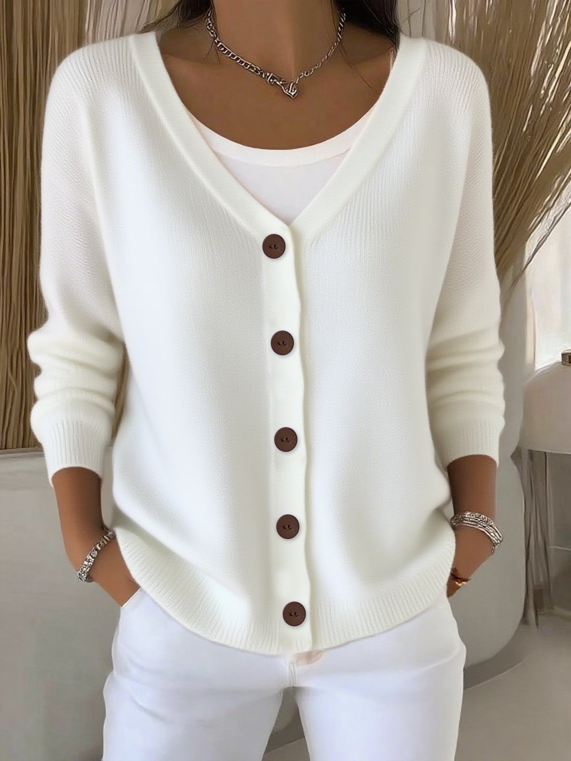 women's casual autumn knitted cardigan