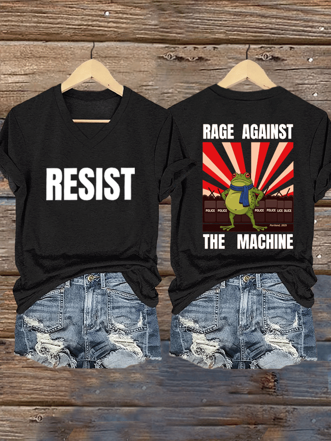 Women's FDT Print V-Neck T-Shirt