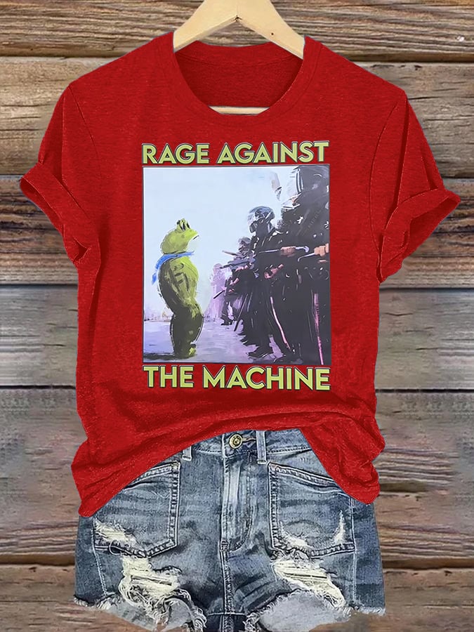 Women's  Portland Frog Art Print T-Shirt