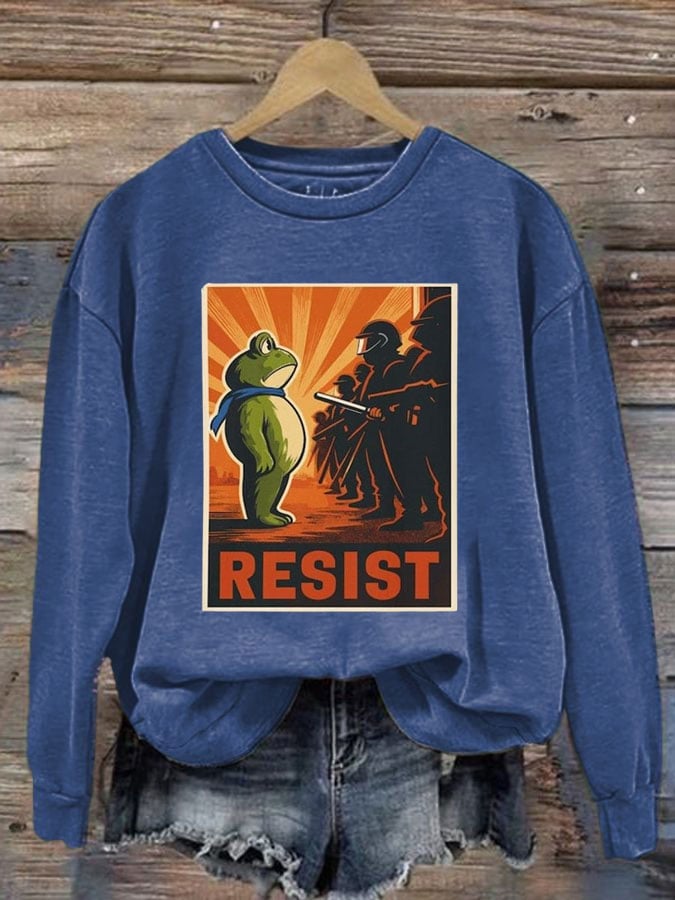 Women's Resist Print Casual Sweatshirt