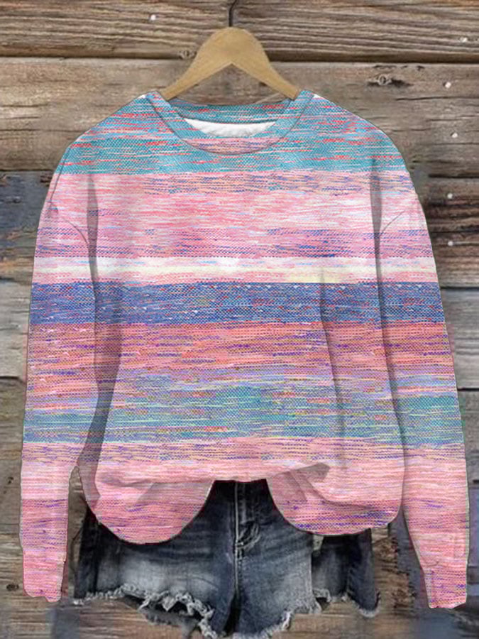 Women'S Breast Cancer Awareness Print Sweatshirt