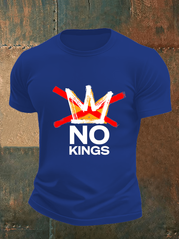 Men's no kings in America print  T-Shirt