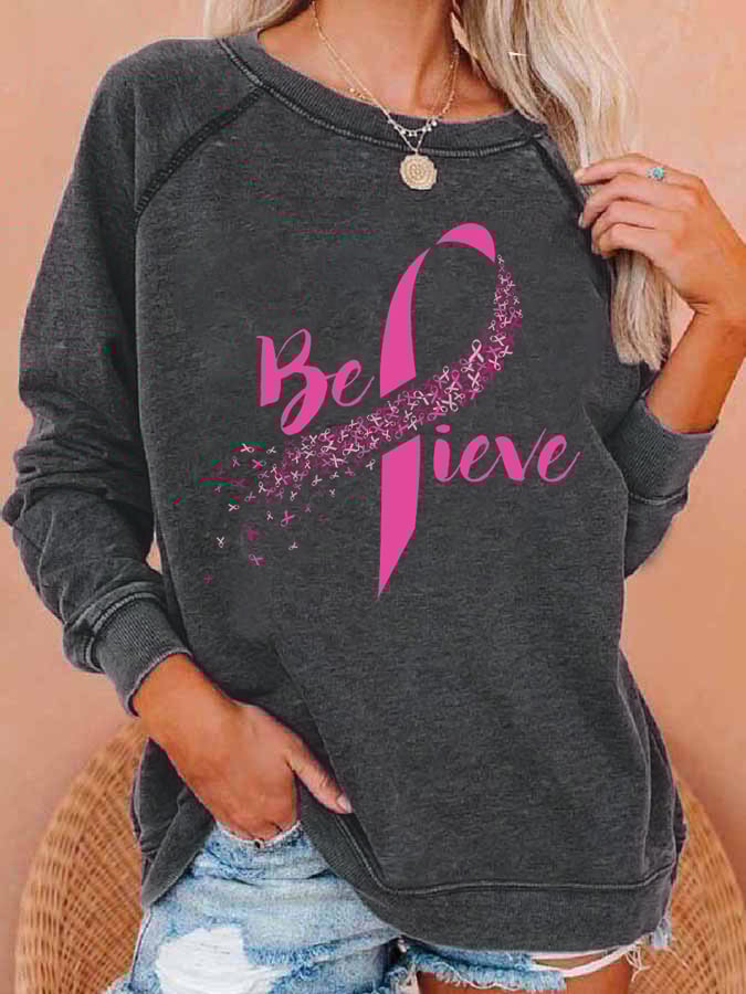Fashionable Print Long Sleeve Sweatshirt