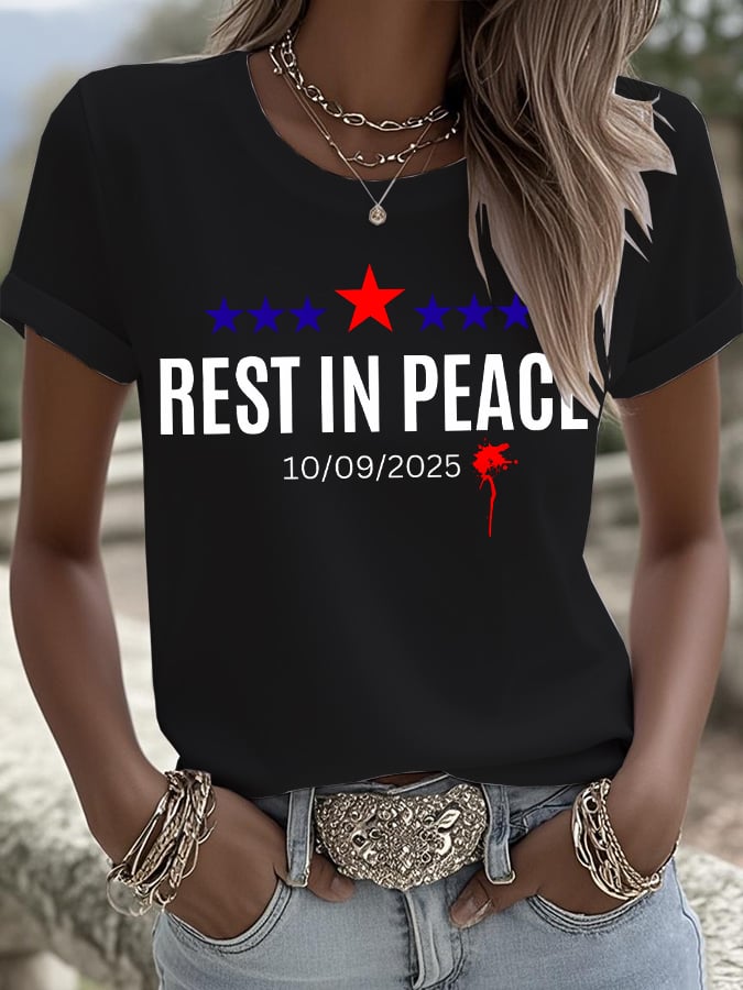 Women's Printed Crew Neck T-Shirt
