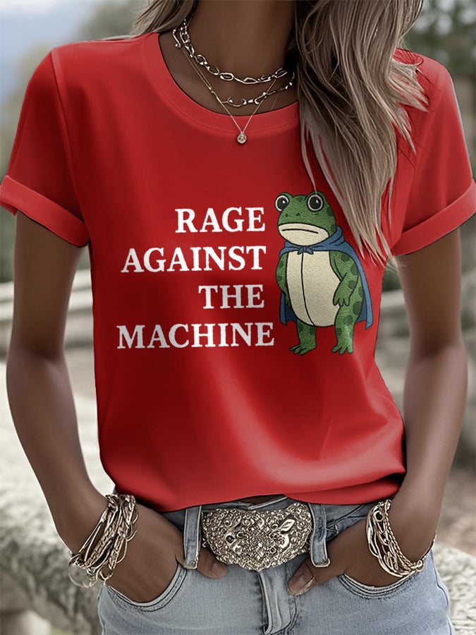 Women's RAGE AGAINST THE MACHINE Graphic Print T-Shirt
