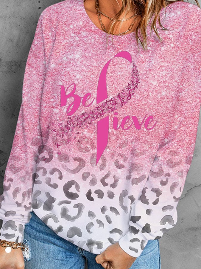 Fashion Gradient Print Long Sleeve Sweatshirt