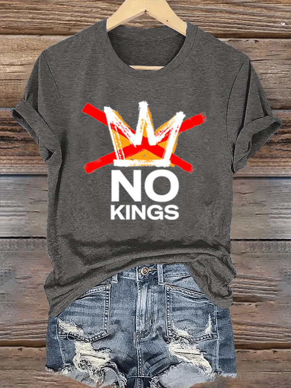 Women's America has No Kings Printed Casual T-Shirt