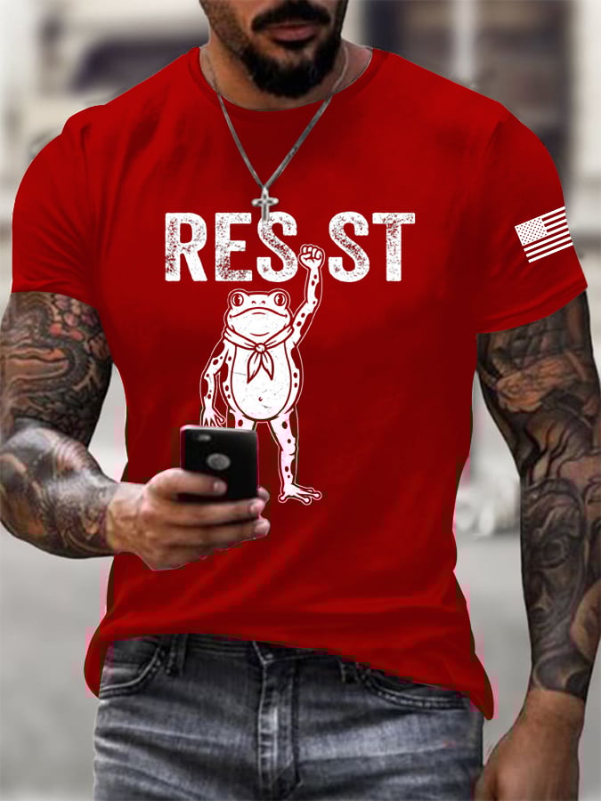 Men's FDT Portland Frog Protest Rage Against The Machine Print T-Shirt