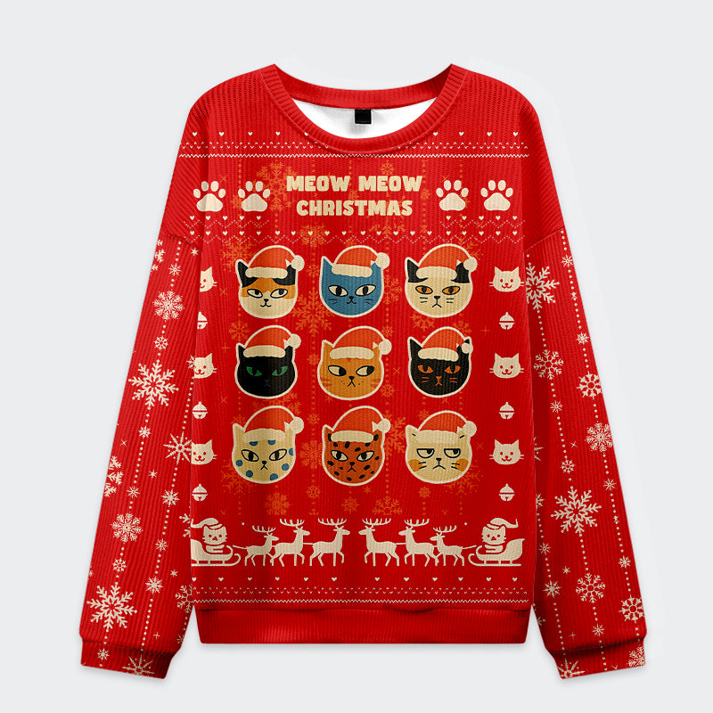 Tokyo-Tiger Meow Meow Christmas Ugly Sweatshirt