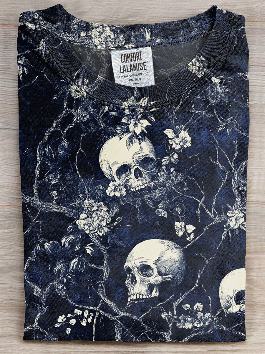 Skeleton Art Prints Casual T-shirt