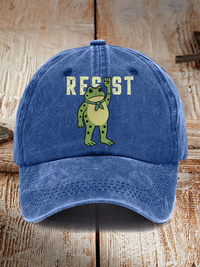 Unisex Resist Frog Print Hat