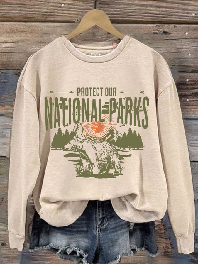 Women's Protect Our National Parks Printed Sweatshirt