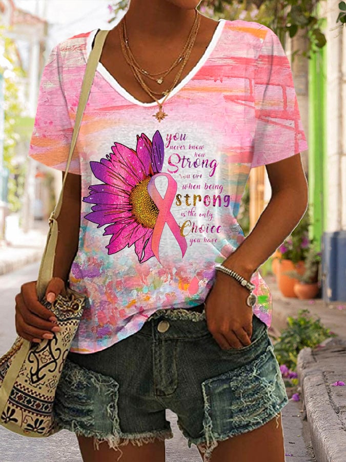 You Never Know Strong You Are When Being Strong Is The Only Choice You Have Print Short Sleeve T-Shirt